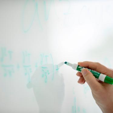 Writing equations on whiteboard